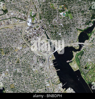 Antenna Visualizza Mappa al di sopra di Providence Rhode Island Foto Stock