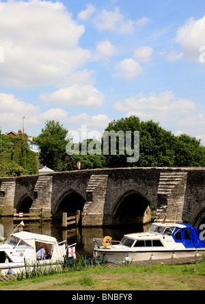 3266. Fiume Medway a East Farleigh, vicino a Maidstone, Kent, Regno Unito Foto Stock