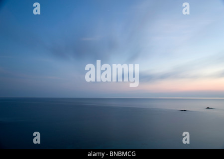 Mare toscano all'alba Foto Stock