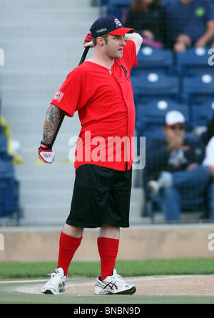 BLAKE LEWIS STEVE GARVEY CELEBRITÀ SOFTBALL CLASSIC MALIBU CA 10 Luglio 2010 Foto Stock