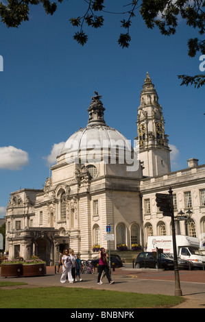 City Hall di Cardiff, Galles, Regno Unito, Europa Foto Stock