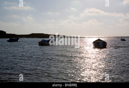 Barche a Dor Beach in Israele Foto Stock