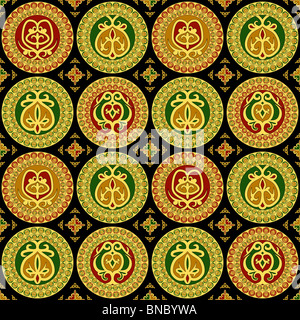 Seamless ornamento con elementi bizantini Foto Stock
