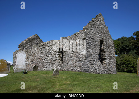 Xiii secolo Chiesa di Cranfield e cimitero sulle rive del Lough Neagh County Antrim Irlanda del Nord Regno Unito Foto Stock