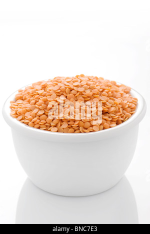 Masoor Dal (lenticchie rosse/gialle lenticchia) Foto Stock