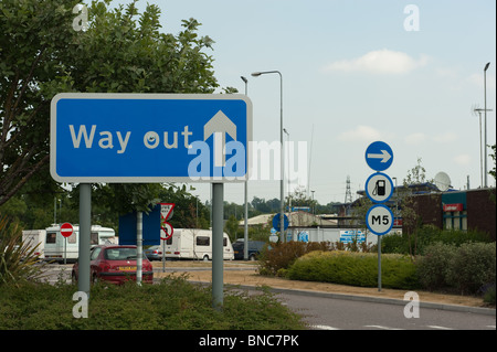 Moto stazione di servizio, Sowton, allo svincolo 30, M5 nel Devon. Foto Stock