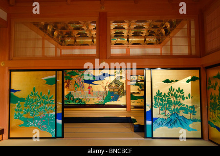 La Hall, Honmaru Goten Palace, Castello di Kumamoto, Prefettura di Kumamoto, Regione di Kyushu, Isola di Kyushu, Giappone Foto Stock