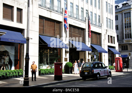 Ralph Lauren Store, Old Bond Street, Mayfair, City of Westminster, Londra, Inghilterra, Regno Unito Foto Stock