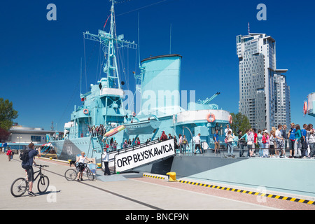 Corazzata ORP Blyskawica - nave museo, Gdynia, Polonia Foto Stock