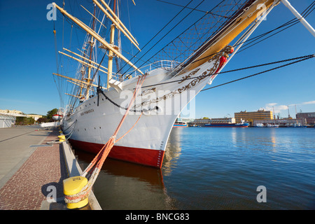 Nave a vela 'Dar Pomorza', Gdynia, Pomerania, Polonia Foto Stock