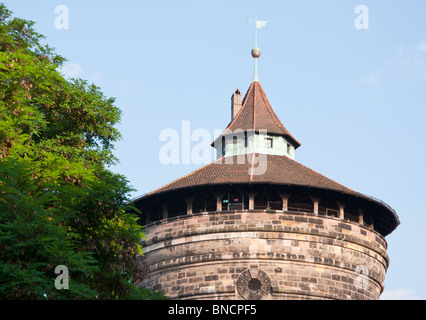 Torre Laufertor Norimberga, Germania. Foto Stock