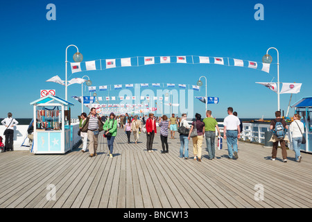 Sopot - più lungo molo di legno in Europa, Polonia Foto Stock