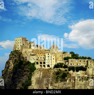 Castello Aragonese ad Ischia, isola d'Italia Foto Stock