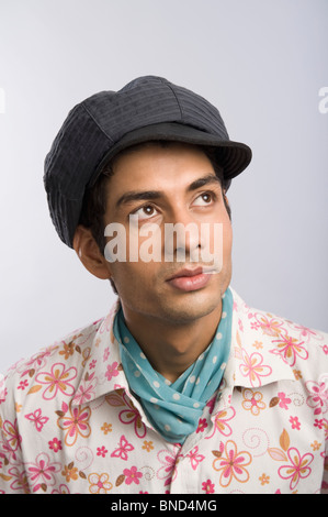 Close-up di un attore raffigurante Dev Anand Foto Stock