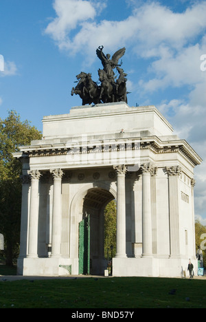 Wellington Arch, Hyde Park Corner, Londra Foto Stock