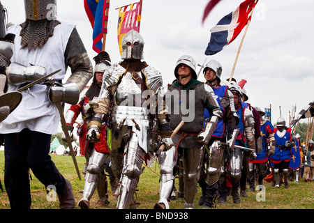 Battaglia di Tewksbury Rievocazione Storica Foto Stock