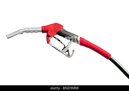 Rosso ugello carburante fuori taglio Foto Stock