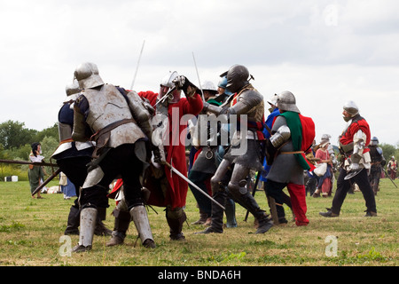 Battaglia di Tewksbury Rievocazione Storica Foto Stock