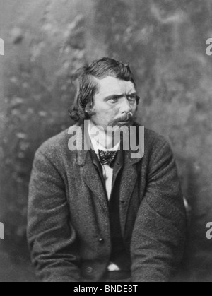Cospiratore George Atzerodt in ferri da stiro dopo l'assassinio del Presidente degli Stati Uniti Abraham Lincoln in aprile 1865 - successivamente fu appeso. Foto Stock