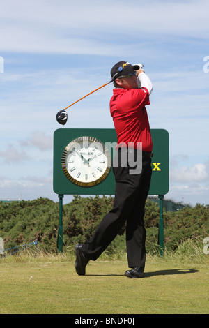 Peter Hanson è una svedese golfista professionista che ha giocato sul Tour Europeo e PGA Tour, un concorrente al British Open di golf da campionato, Old Course, St Andrews Fife, Scozia, Regno Unito Foto Stock