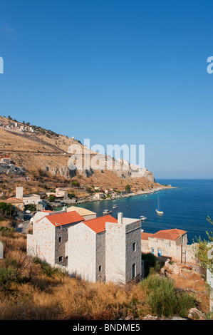 Tradizionale villaggio di Mani Ithylo in Grecia presso la costa Foto Stock