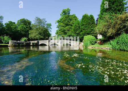 Sheepwash ponte sul fiume Wye Ashford-nel-l'acqua Derbyshire Inghilterra Foto Stock