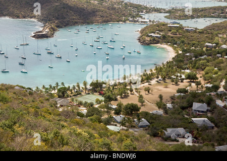 Nelson's darsene a English Harbour da Shirley Heights, Antigua. Foto Stock