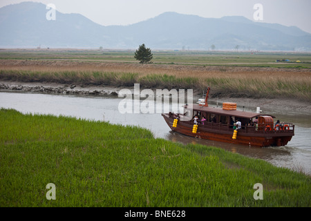 Suncheon Bay zone umide di preservare in Jeollanam-do provincia, Corea del Sud Foto Stock