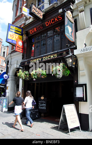 Dirty Dicks Pub, Bishopsgate, City of London, Greater London, England, Regno Unito Foto Stock