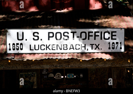 Storico Luckenbach post- ufficio, Hill Country, Texas, Stati Uniti d'America Foto Stock