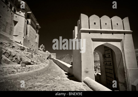 Gatehouse, Amber Fort Jaipur Foto Stock