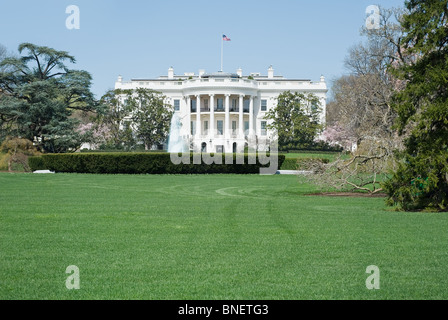 Facciata sud della Casa Bianca a Washington Foto Stock
