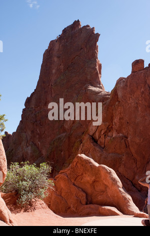 Formazione di roccia nel Giardino degli dèi Colorado Springs Foto Stock