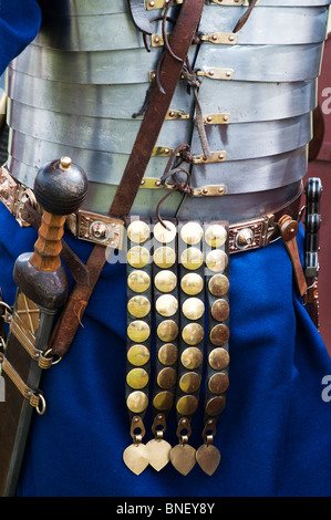I soldati romani uniforme ad una rievocazione. Regno Unito Foto Stock