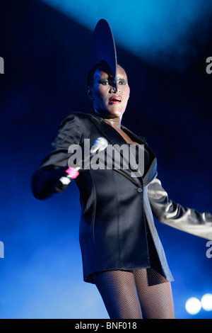 Grace Jones a Lovebox festival - Luglio 2010 Foto Stock