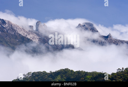 Vista del Monte Kinabalu, Sabah, Malaysia Foto Stock