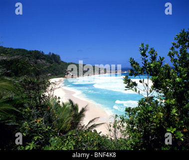 Anse Source d'Argent Beach, La Digue, Repubblica di Seychelles Foto Stock