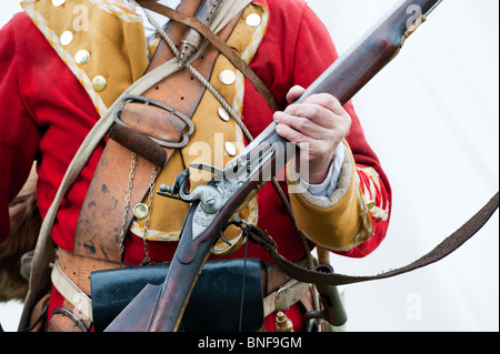 Ottavo Re reggimento soldato piede rievocazione Foto Stock