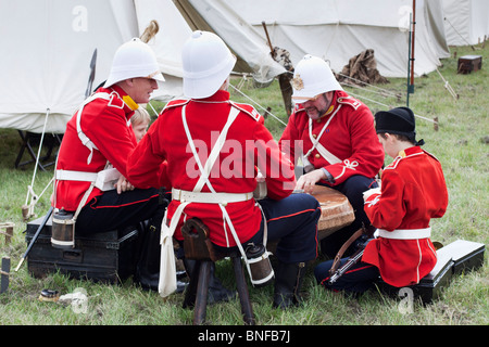 Rievocazione storica della Rossa britannica esercito di rivestimento Foto Stock