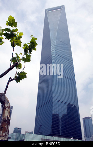 World Financial Center di Shanghai Foto Stock