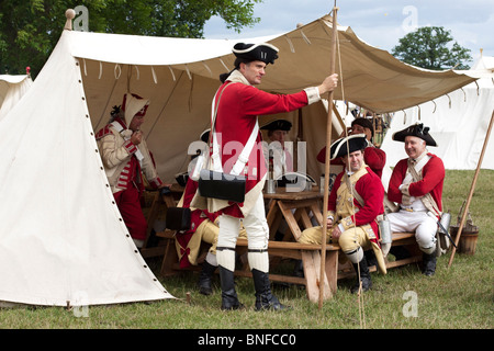 Rievocazione storica della Rossa britannica esercito di rivestimento Foto Stock