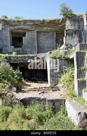 Resti di cave a St Meme les Carrières, Charente, SW FRANCIA Foto Stock