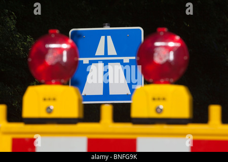 Ancora Leben Festival chiuso sulla autostrada A40 nella zona della Ruhr, Germania Foto Stock