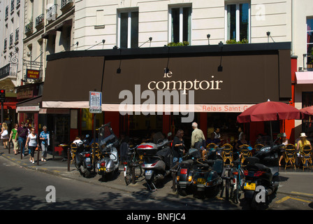 Le Comptoir ristorante cafe bistro esterno St-Germain-des-Pres Parigi Francia Europa Foto Stock