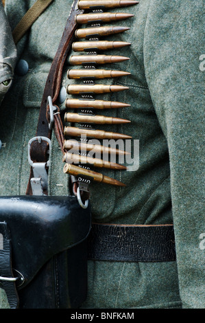 WW2 tedesco soldati dell esercito uniforme e bullet cinghia Foto Stock