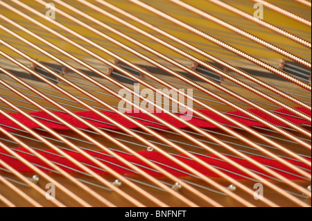 Bass stringhe di Steinway B Pianoforte Foto Stock