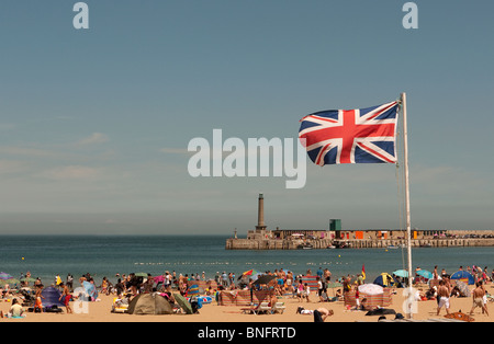 Margate Kent spiaggia principale del paese e temp 30 c 10/7/2010 Foto Stock