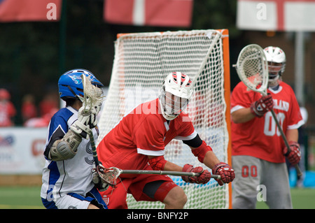 Lacrosse World Championships Manchester Inghilterra UK Luglio 2010, Inghilterra v Giappone Foto Stock