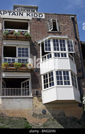 Captain Kidd pub, Wapping High Street, London E1 Foto Stock