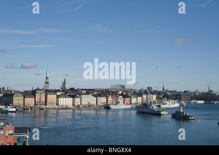 La marina militare svedese sulla parata nel porto di Stoccolma per Royal Wedding. Foto Stock